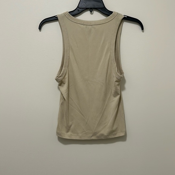 tan fitted tank top by the brand streetwear society, size medium! - Picture 3 of 4